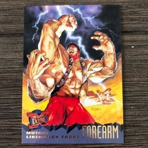 X-Men ’95 Fleer Ultra trading card: Mutant Liberation Front: Forearm #81
